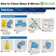 Cleaning glass mirrors task card