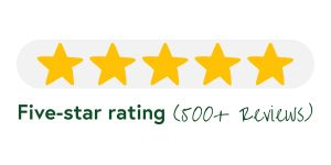 Five-star rating (500+)