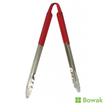 Utility Tongs 30cm Red Grip