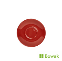 Genware Porcelain Red Saucer 12cm