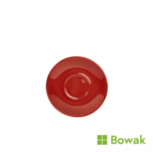 Genware Porcelain Red Saucer 13.5cm