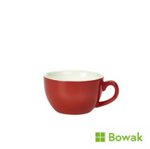 Genware Porcelain Bowl Shaped Cup 25cl/8.75oz Red