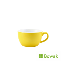 Genware Porcelain Bowl Shaped Cup 25cl/8.75oz Yellow