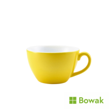 Genware Porcelain Bowl Shaped Cup 34cl/12oz Yellow