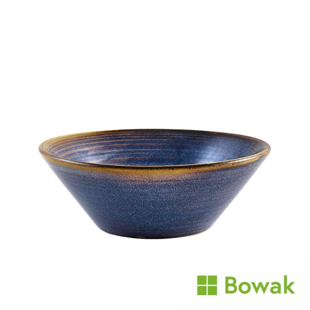 Terra Porcelain Aqua Blue Conical Bowl - Bowak Ltd Website