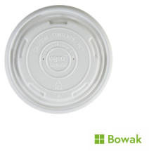Soup Container Lid for 8oz White Compostable