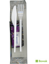 White Plastic Cutlery Pack 5 In One