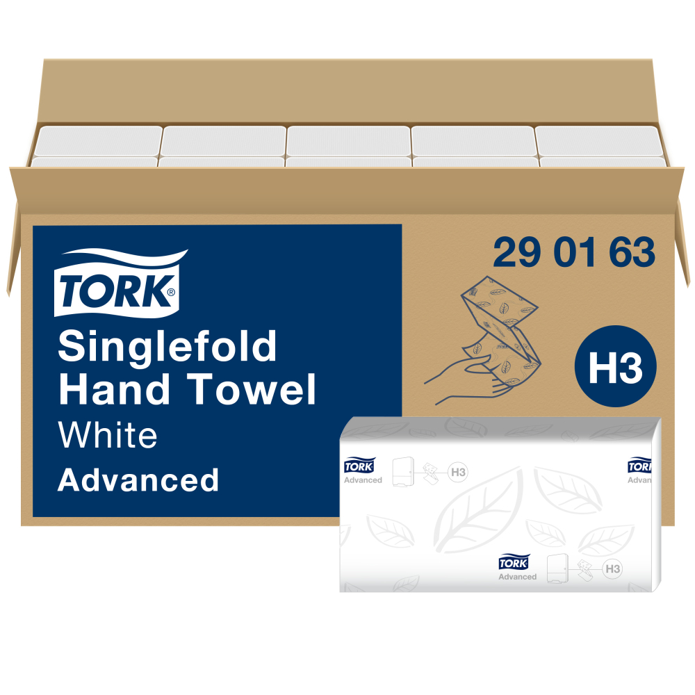 Tork Singlefold Hand Towel 2-ply White Tork Singlefold Hand Towel 2-ply White