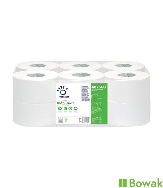 Papernet Bio Tech Mini Jumbo Toilet Roll 150M Papernet Bio Tech Mini Jumbo Toilet Roll 150M