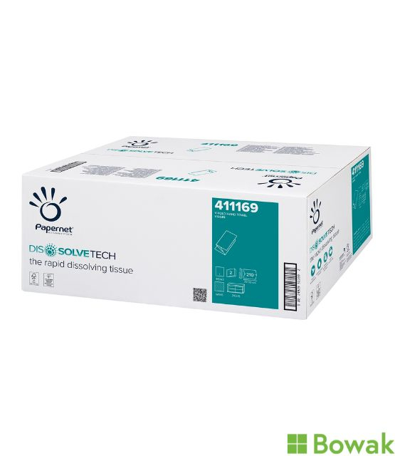 Dissolve Tech Flushable V Fold White Towel Dissolve Tech Flushable V Fold White Towel