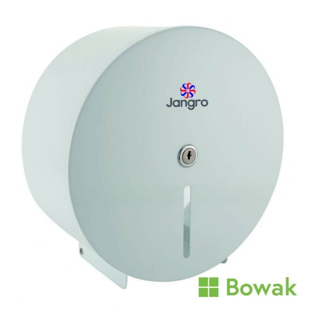 White Metal Mini Jumbo Toilet Roll Dispenser 10Inch White Metal Mini Jumbo Toilet Roll Dispenser 10Inch