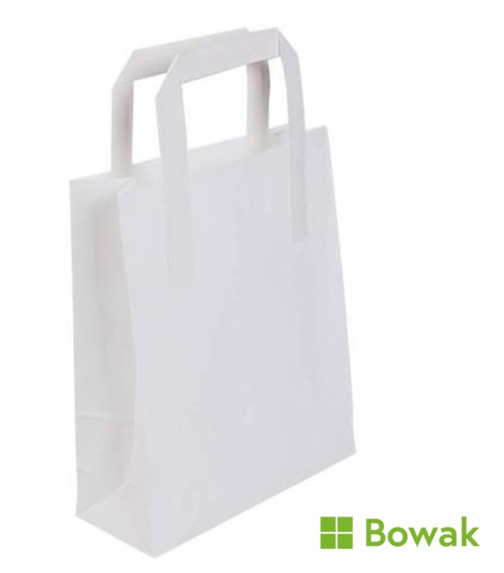 White Paper Carrier Bags Medium Size White Paper Carrier Bags Medium Size