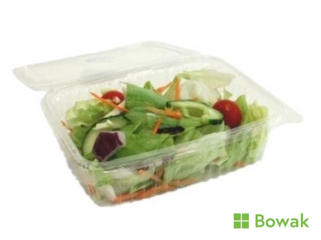 Salad Bowl Rectangular 1000ml Clear with Hinged Lid Salad Bowl Rectangular 1000ml Clear with Hinged Lid