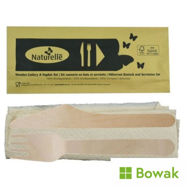 Wooden Meal Pack 3 in 1 Kraft Wrapped Wooden Meal Pack 3 in 1 Kraft Wrapped