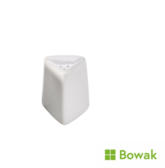 Genware Porcelain Triangular Pepper Pot 6cm/2.5Inch White Genware Porcelain Triangular Pepper Pot 6cm/2.5Inch White