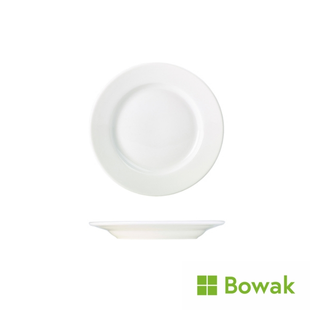 Genware Porcelain Classic Winged Plate 17cm/6.5Inch White Genware Porcelain Classic Winged Plate 17cm/6.5Inch White