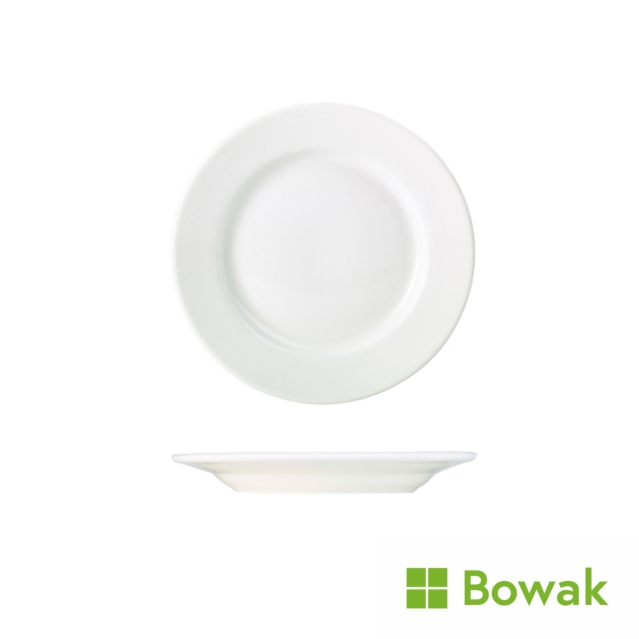 Genware Porcelain Classic Winged Plate 19cm/7.5Inch White Genware Porcelain Classic Winged Plate 19cm/7.5Inch White