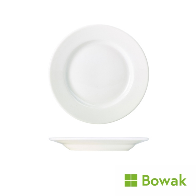 Genware Porcelain Classic Winged Plate 21cm/8.25Inch White Genware Porcelain Classic Winged Plate 21cm/8.25Inch White