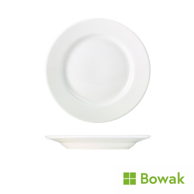 Genware Porcelain Classic Winged Plate 23cm/9Inch White Genware Porcelain Classic Winged Plate 23cm/9Inch White