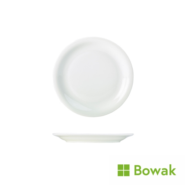 Genware Porcelain Narrow Rim Plate 16cm/6.25Inch White Genware Porcelain Narrow Rim Plate 16cm/6.25Inch White