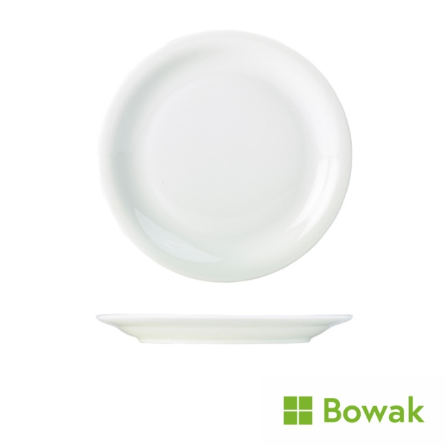 Genware Porcelain Narrow Rim Plate 26cm/10.25Inch White Genware Porcelain Narrow Rim Plate 26cm/10.25Inch White