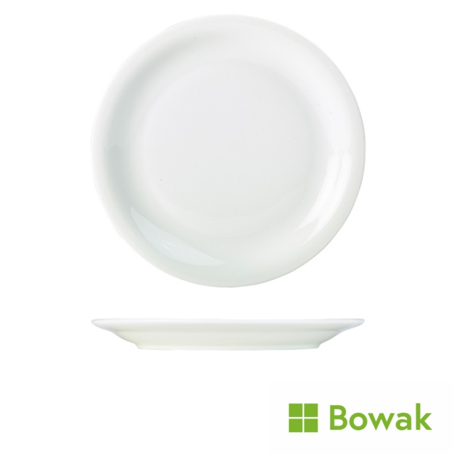 Genware Porcelain Narrow Rim Plate 28cm/11Inch White Genware Porcelain Narrow Rim Plate 28cm/11Inch White