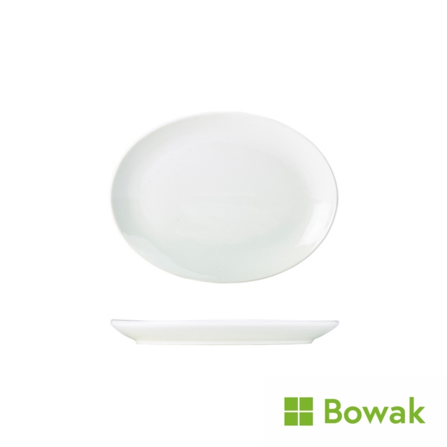 Genware Porcelain Oval Plate 21cm/8.25Inch White Genware Porcelain Oval Plate 21cm/8.25Inch White