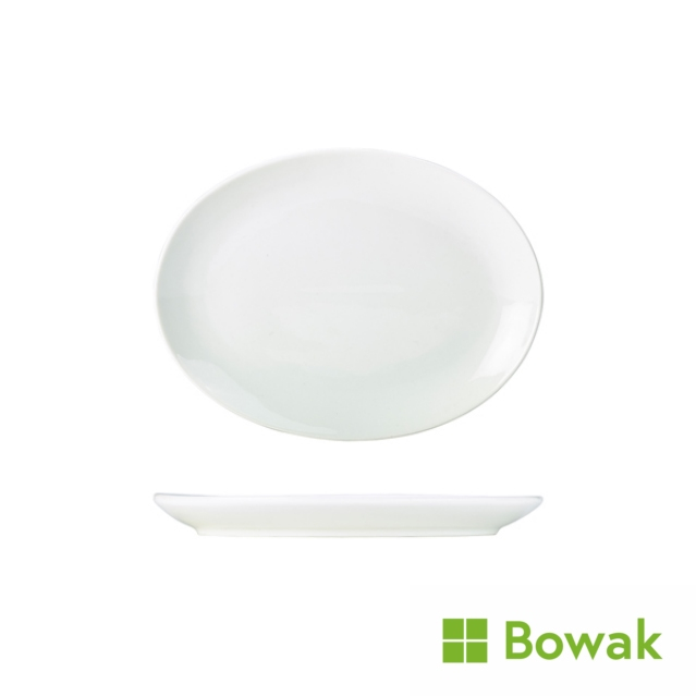 Genware Porcelain Oval Plate 24cm/9.5Inch White Genware Porcelain Oval Plate 24cm/9.5Inch White