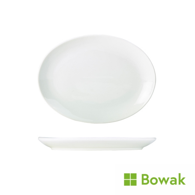 Genware Porcelain Oval Plate 28cm/11Inch White Genware Porcelain Oval Plate 28cm/11Inch White