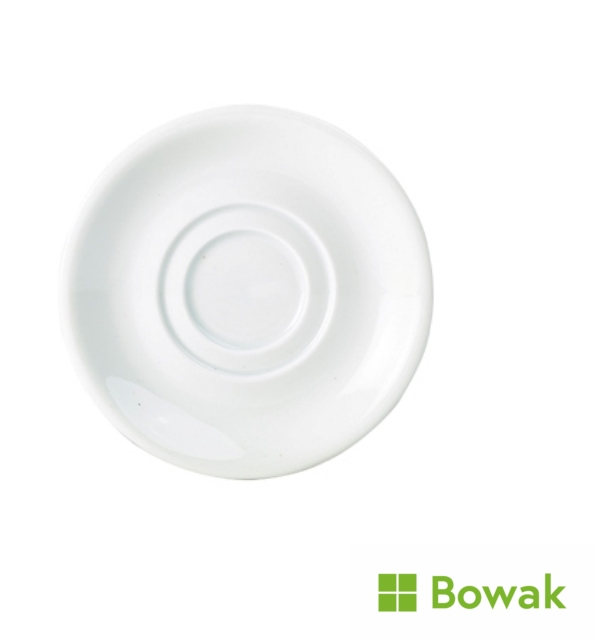Saucer White Double Well 15cm Porcelain Saucer White Double Well 15cm Porcelain
