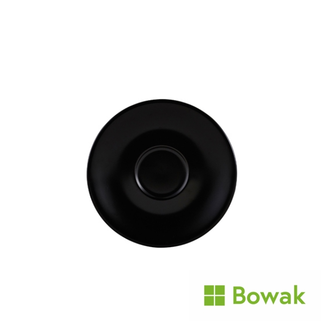 Genware Matt Black Porcelain Saucer 12cm Genware Matt Black Porcelain Saucer 12cm