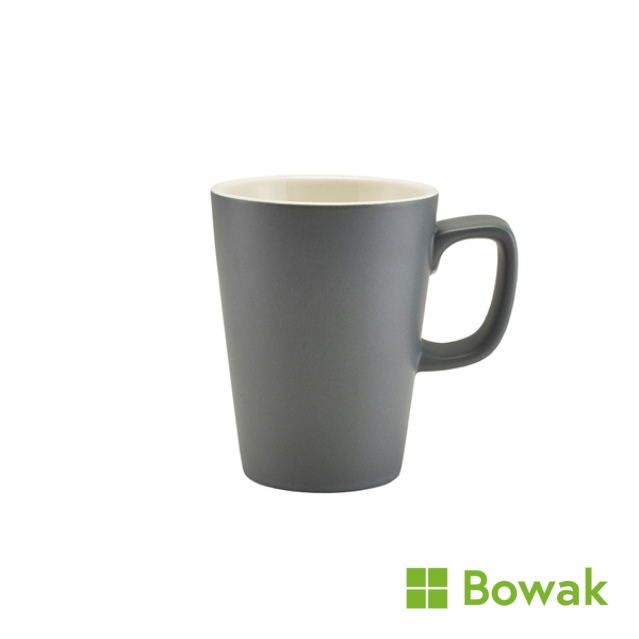 Porcelain Latte Mug 34cl Matt Grey Porcelain Latte Mug 34cl Matt Grey