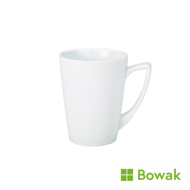 Genware Porcelain Angled Handled Mug 35cl/12.25oz White Genware Porcelain Angled Handled Mug 35cl/12.25oz White