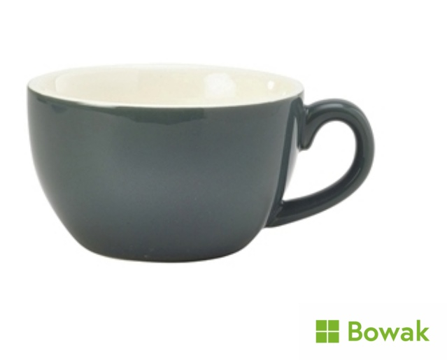 Genware Porcelain Bowl Shaped Cup 17.5cl/6oz Grey Genware Porcelain Bowl Shaped Cup 17.5cl/6oz Grey