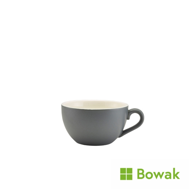 Genware Matt Grey Porcelain Bowl Shaped Cup 17.5cl/6oz Genware Matt Grey Porcelain Bowl Shaped Cup 17.5cl/6oz