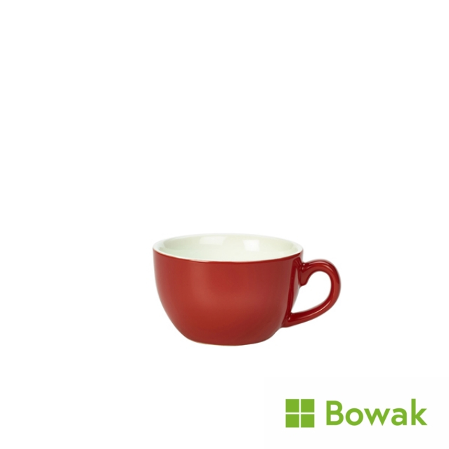 Genware Porcelain Bowl Shaped Cup 17.5cl/6oz Red Genware Porcelain Bowl Shaped Cup 17.5cl/6oz Red