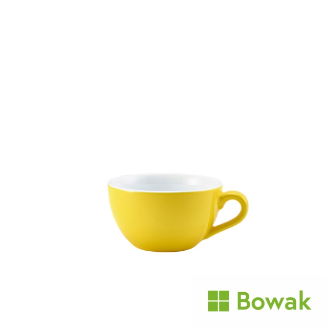 Genware Porcelain Bowl Shaped Cup 17.5cl/6oz Yellow Genware Porcelain Bowl Shaped Cup 17.5cl/6oz Yellow