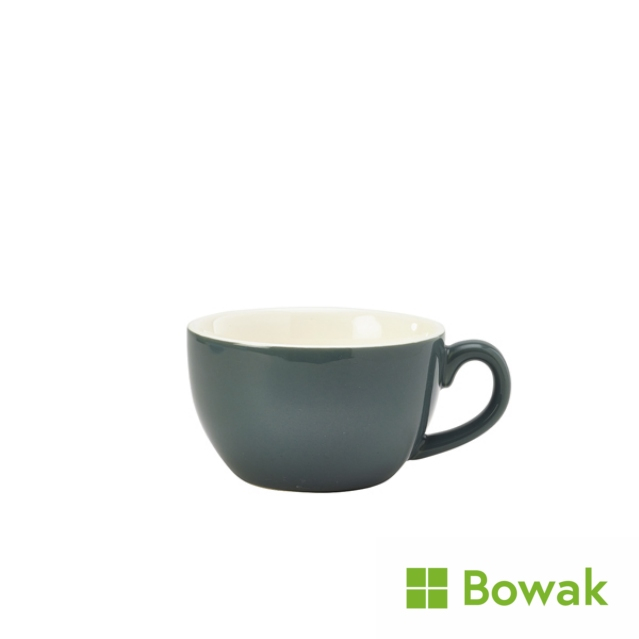 Genware Porcelain Bowl Shaped Cup 25cl/8.75oz Grey Genware Porcelain Bowl Shaped Cup 25cl/8.75oz Grey