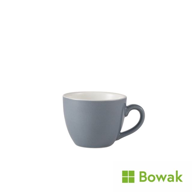 Genware Porcelain Bowl Shaped Cup 9cl/3oz Grey Genware Porcelain Bowl Shaped Cup 9cl/3oz Grey