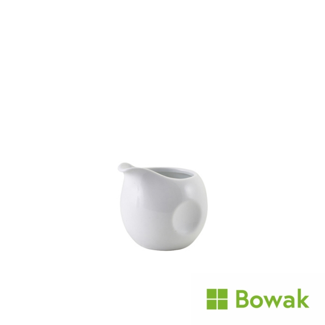Genware Porcelain Pinched Milk Jug 8cl/2.8oz White Genware Porcelain Pinched Milk Jug 8cl/2.8oz White