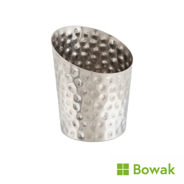 Hammered Stainless Steel Angled Cone 9.5 x 11.6cm Hammered Stainless Steel Angled Cone 9.5 x 11.6cm