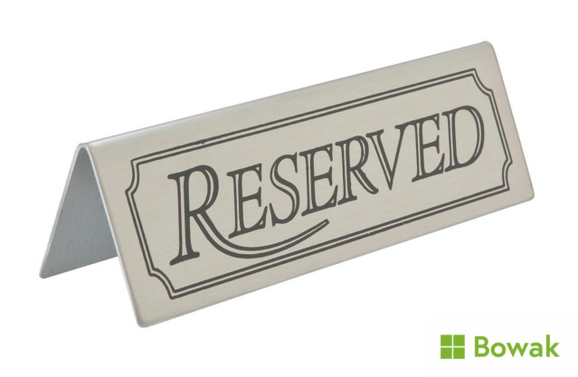 Reserved Table Sign - Tent Reserved Table Sign - Tent