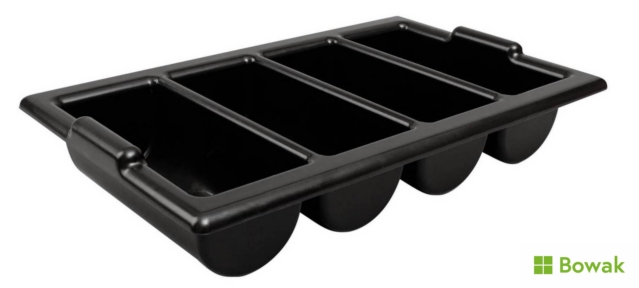 Cutlery Tray 4 Section Black 53x32x11cm Cutlery Tray 4 Section Black 53x32x11cm