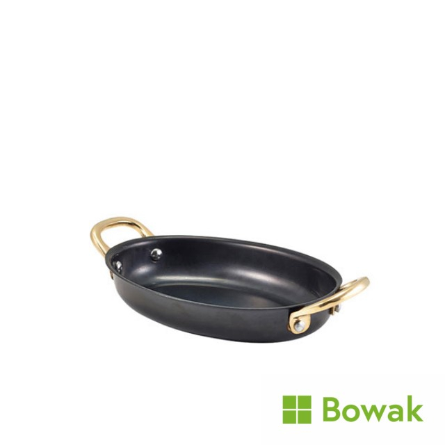 Black Vintage Oval Dish 12oz 16.5x12.5x3cm Stainless Steel Black Vintage Oval Dish 12oz 16.5x12.5x3cm Stainless Steel