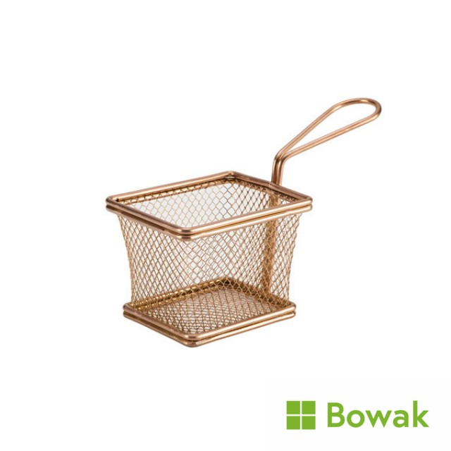 Copper Serving Fry Basket 10x8x7.5cm Stainless Steel Copper Serving Fry Basket 10x8x7.5cm Stainless Steel