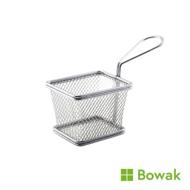 Serving Fry Basket Rectangular 10 X 8 X 7.5cm Serving Fry Basket Rectangular 10 X 8 X 7.5cm
