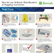Antiviral disinfectant fogging task card