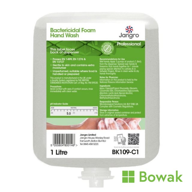 Jangro Bactericidal Foam Hand Wash 1000 Jangro Bactericidal Foam Hand Wash 1000