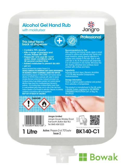 Jangro Alcohol Gel Hand Rub 1000 Jangro Alcohol Gel Hand Rub 1000