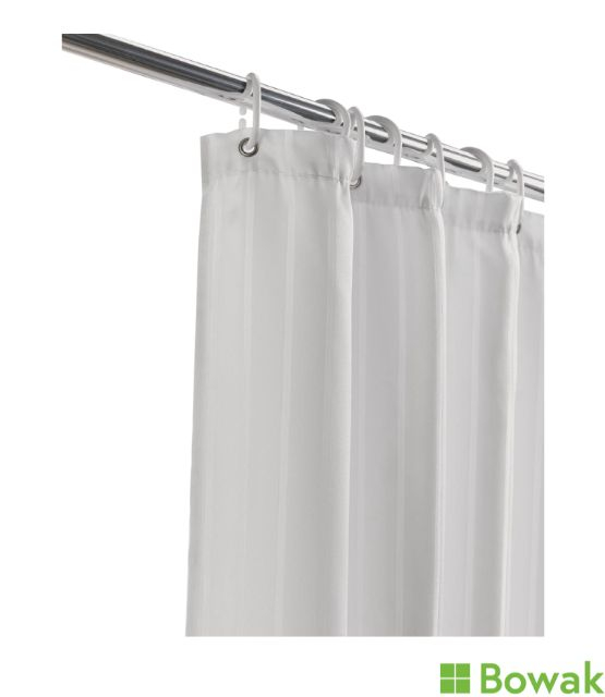 Shower Curtain with Rings White Shower Curtain with Rings White